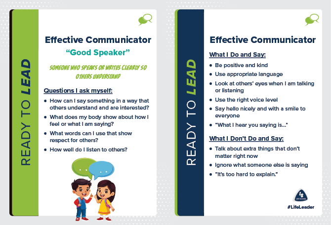 LL Action Card Elementary - Effective Communicator - English